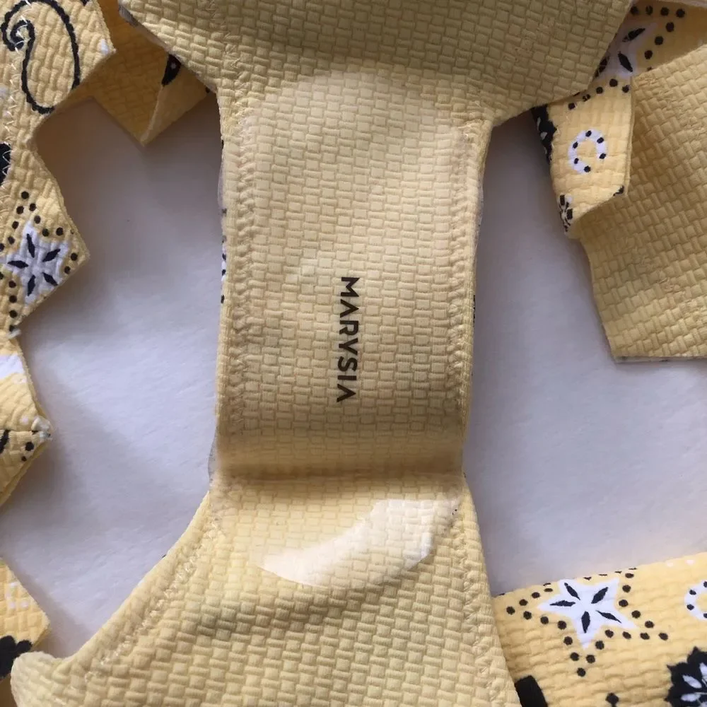 Marysia Swim Honolulu Zig Zag Bikini Bottoms Banana Bandana NWT Size Medium